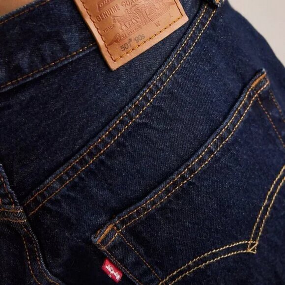 Levis 501 90s Western Jeans Dark Wash Deep Breathe NWT - Picture 5 of 10